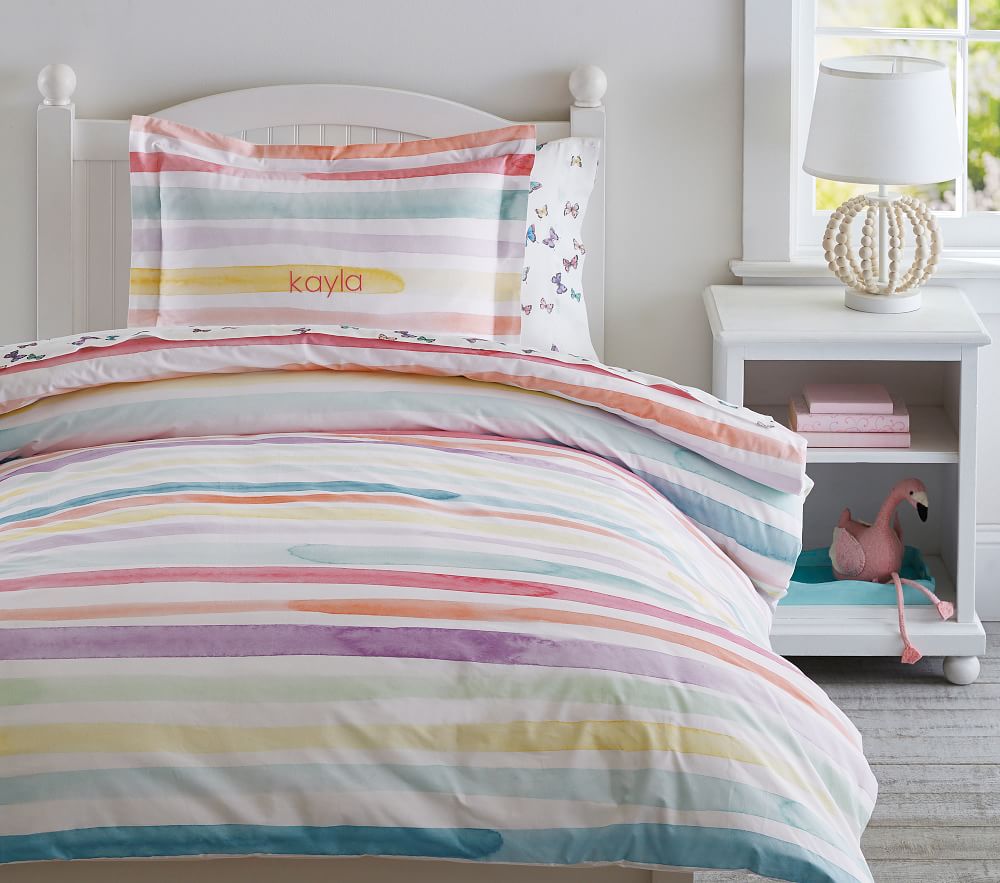 Kayla Rainbow Stripe Duvet Cover